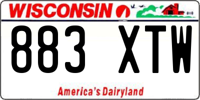 WI license plate 883XTW