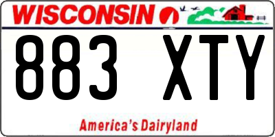WI license plate 883XTY
