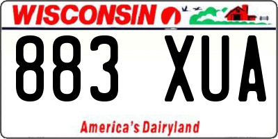 WI license plate 883XUA
