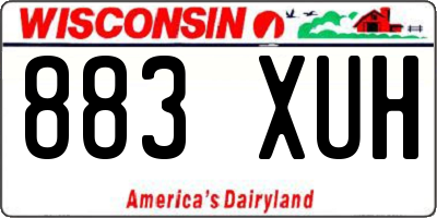 WI license plate 883XUH