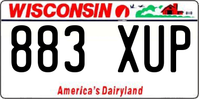 WI license plate 883XUP