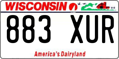 WI license plate 883XUR