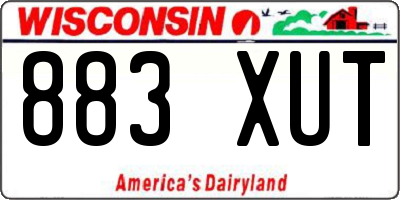 WI license plate 883XUT