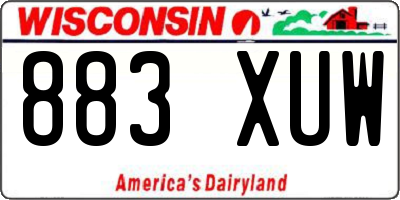 WI license plate 883XUW