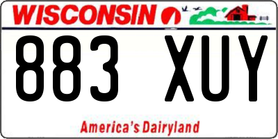 WI license plate 883XUY