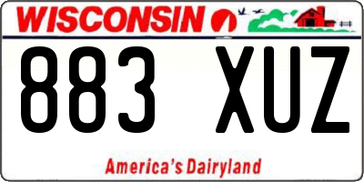WI license plate 883XUZ