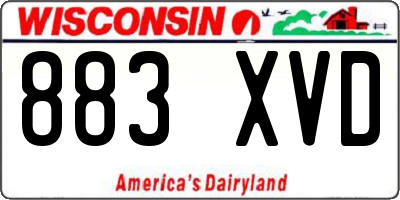 WI license plate 883XVD