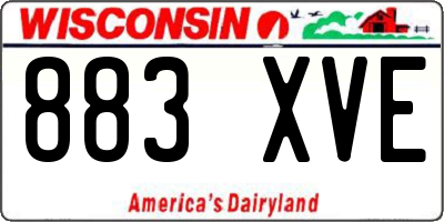WI license plate 883XVE