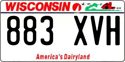 WI license plate 883XVH