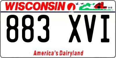 WI license plate 883XVI