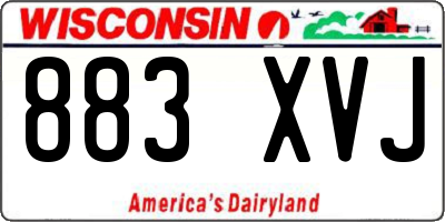 WI license plate 883XVJ