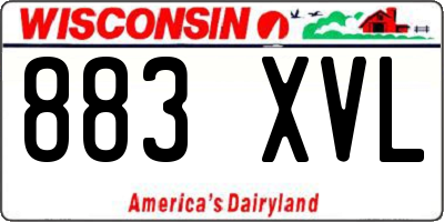 WI license plate 883XVL