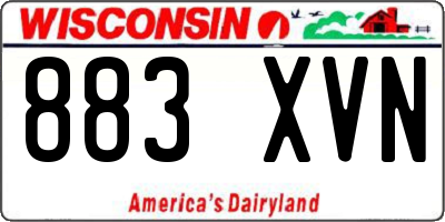 WI license plate 883XVN