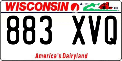WI license plate 883XVQ
