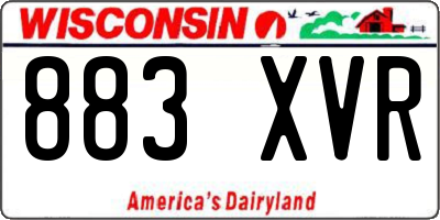 WI license plate 883XVR