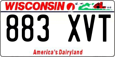 WI license plate 883XVT