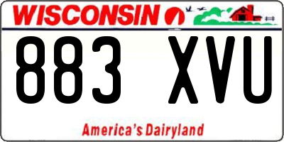 WI license plate 883XVU