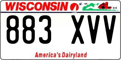 WI license plate 883XVV
