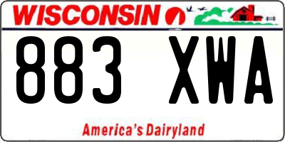 WI license plate 883XWA