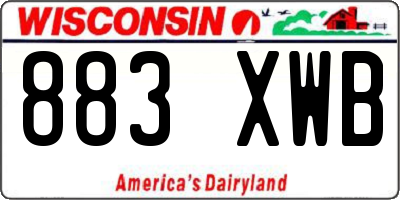 WI license plate 883XWB