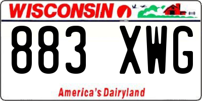 WI license plate 883XWG