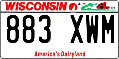 WI license plate 883XWM