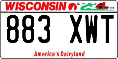 WI license plate 883XWT