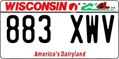 WI license plate 883XWV
