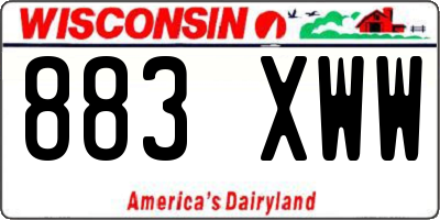 WI license plate 883XWW