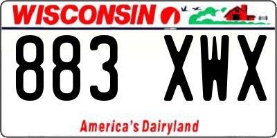 WI license plate 883XWX