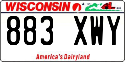 WI license plate 883XWY