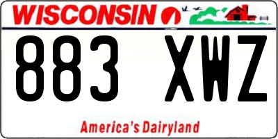 WI license plate 883XWZ