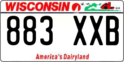 WI license plate 883XXB