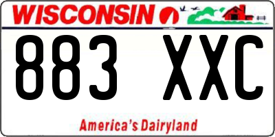WI license plate 883XXC