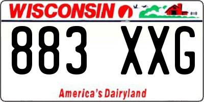 WI license plate 883XXG