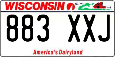 WI license plate 883XXJ