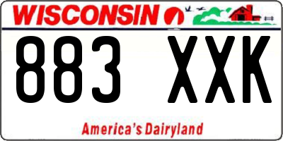 WI license plate 883XXK