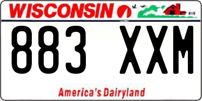 WI license plate 883XXM