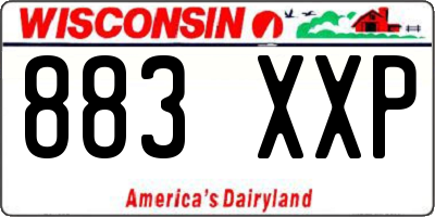 WI license plate 883XXP