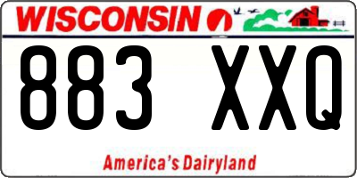 WI license plate 883XXQ