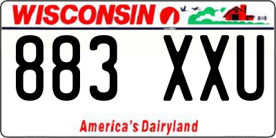WI license plate 883XXU