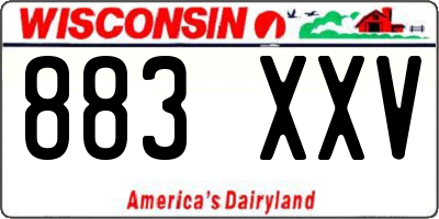 WI license plate 883XXV