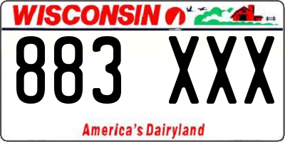 WI license plate 883XXX
