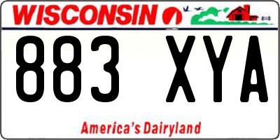 WI license plate 883XYA