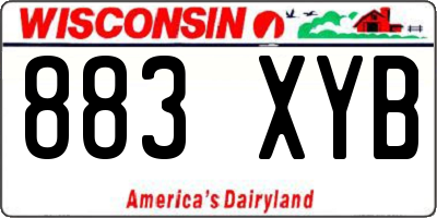 WI license plate 883XYB