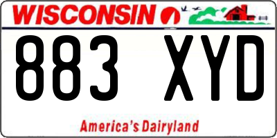 WI license plate 883XYD