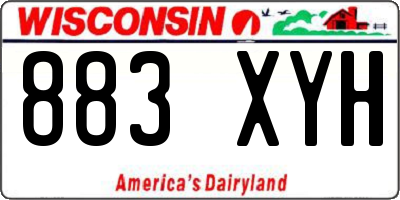 WI license plate 883XYH