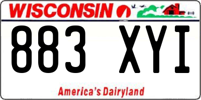 WI license plate 883XYI
