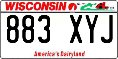 WI license plate 883XYJ