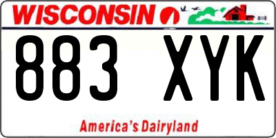 WI license plate 883XYK